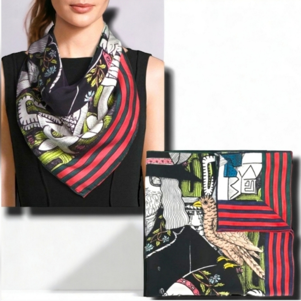NWT Gucci X Jayde Fish Limited Edition Halloween Tarot Collection Silk Scarf